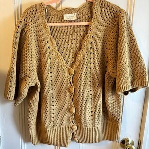HYACINTH HOUSE
Tan Short Sleeve Alice Cardigan